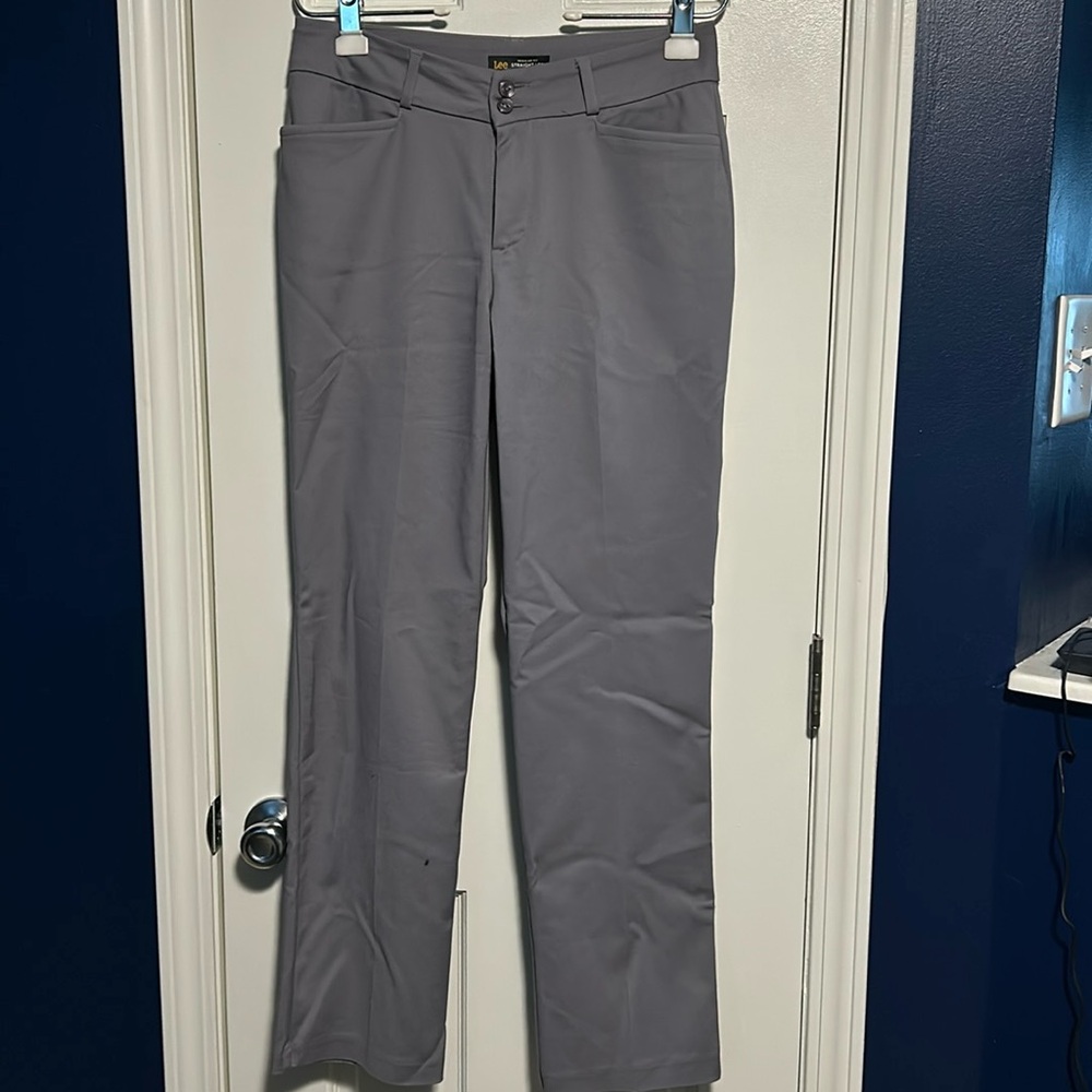 Lee straight leg gray slack size 8